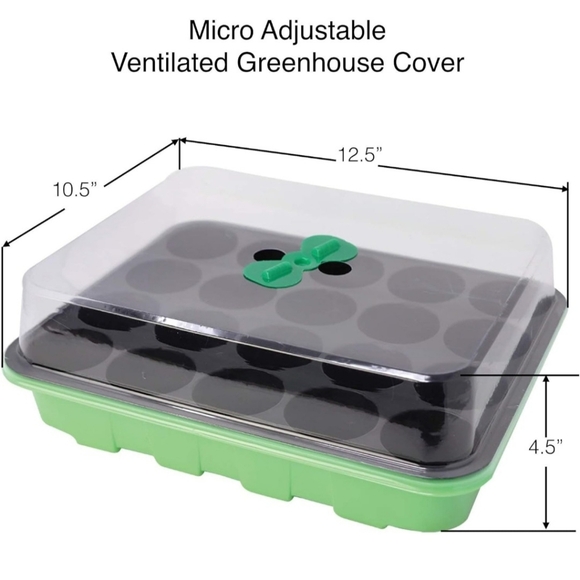 Window Garden 20 Cavity Seed Starter Germination Kit Fiber Soil - Picture 2 of 5